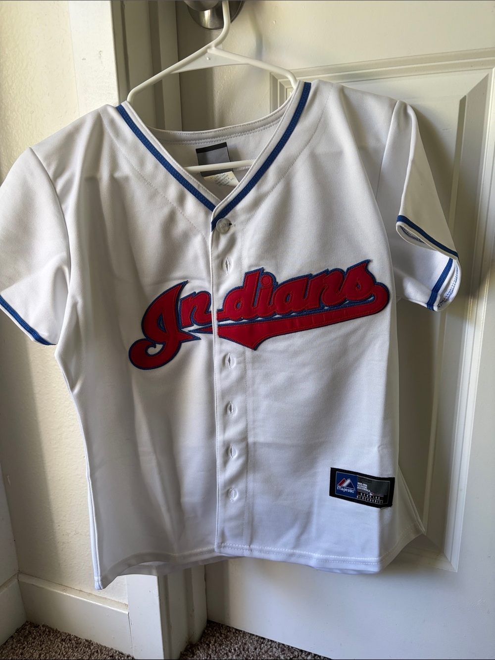 White 'Indians' Baseball Jersey - Kids